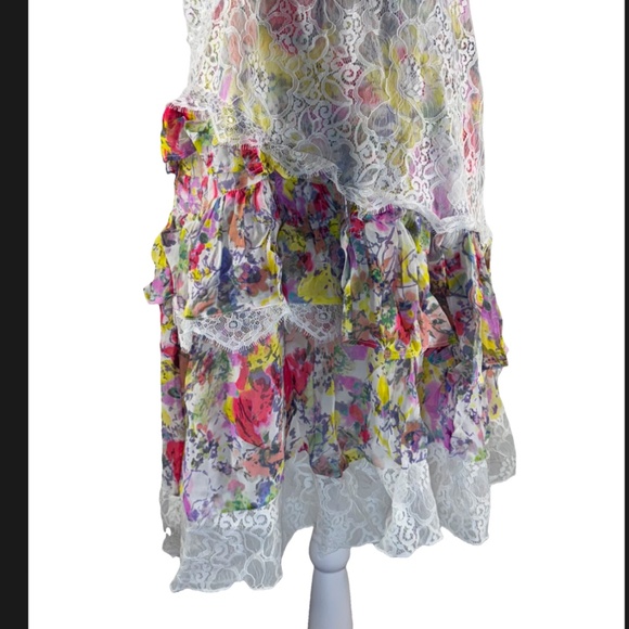 Anthropologie Sleeveless Lace-Back Tiered Mini Dress – Feminine, Flowy & Flatter - Picture 8 of 16